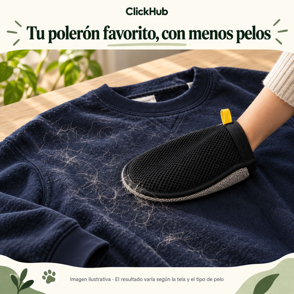 Guante quitapelos para perros y gatos